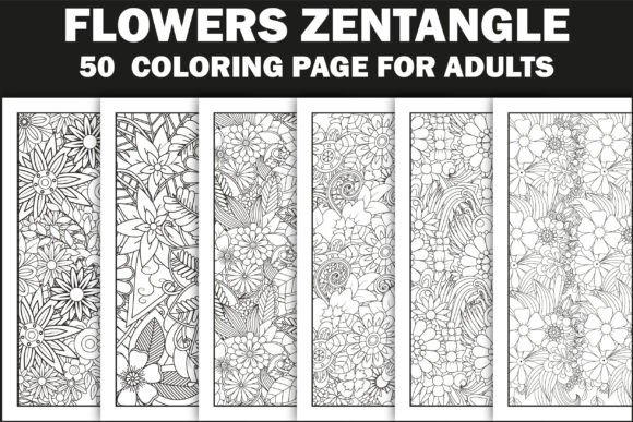 Discover Creative Peace with a Collection of 50 Flowers Zentangle Coloring Pages