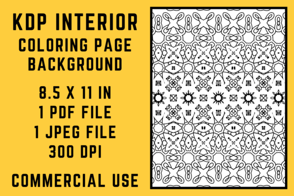 KDP Interior Coloring Page Background 08: A Design Asset