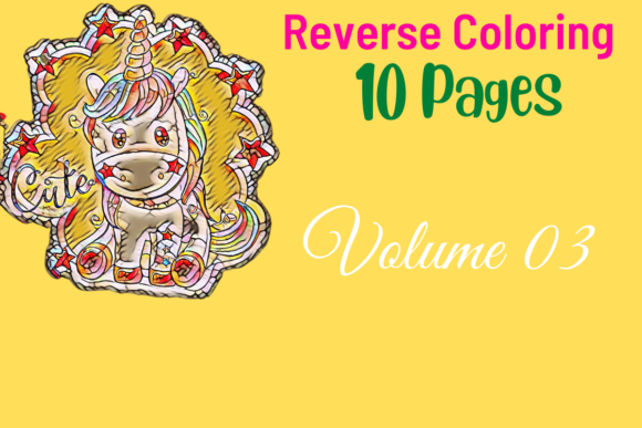 Reverse Coloring 10 Pages Volume 03: A Digital Canvas for Creative Freedom