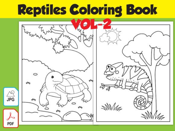 The Reptiles Coloring Book VOL-2: A Ready-to-Print Creative Adventure