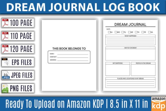 Unlock Your Subconscious: The Power of a Professional Dream Journal Log Book KDP Interior